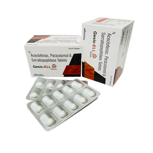 Aceclofenac, Paracetamol and Serrattionpeptidase Tablets Manufacturer /  Supplier and Franchise