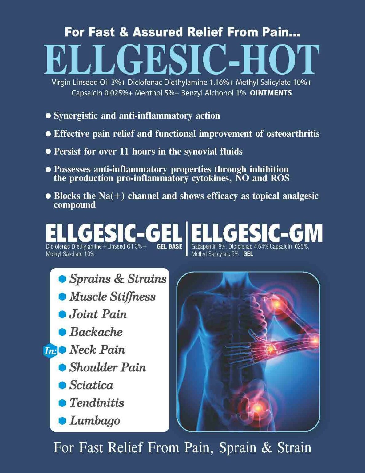 Virgin Linseed Oil 3, Diclofenac Diethylamine 1.16, Methyl Salicylate